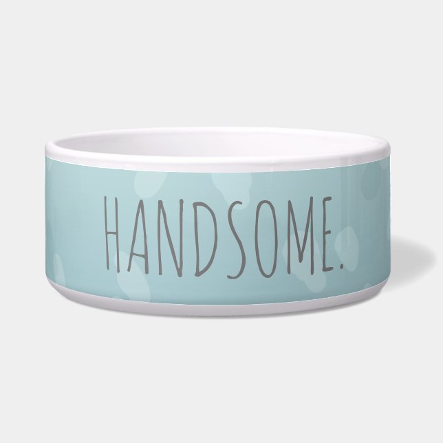 Personalize Chic Watercolor Ombre Bowl (Front)