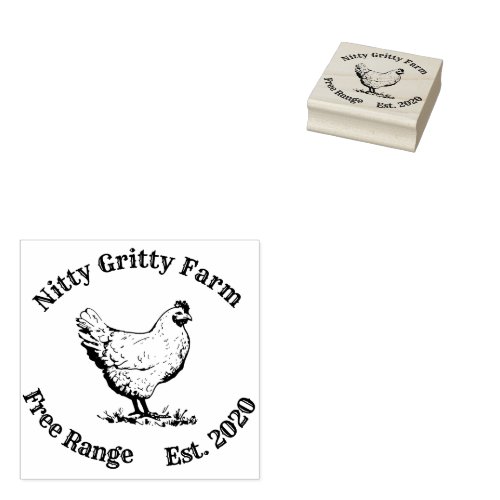 Personalize Chicken Egg Stamp Small Business Stamp