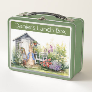 Personalize Child Name Peter the Rabbit Metal Lunch Box