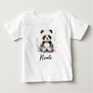Personalize Children Kids Toddler Panda Bear Baby T-Shirt