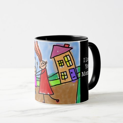 Personalize Childs Artwork Add Name  Age Coffee  Mug