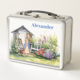 Personalize Child's Name Peter the Rabbit Metal Lunch Box