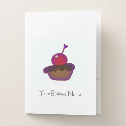 Personalize Chocolate and Cherry Pocket Folder