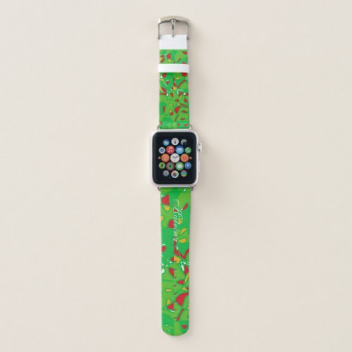 Personalize Christmas Abstract Colorful Apple Watch Band