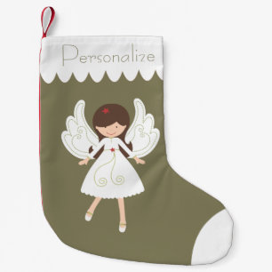 Personalize: Christmas Angel for Little Girls Small Christmas Stocking