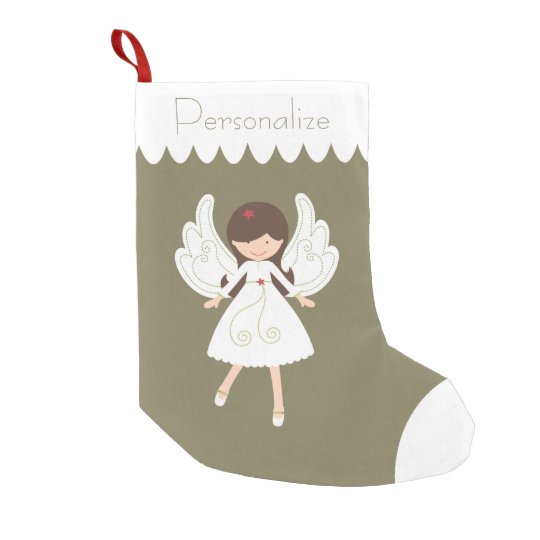 Personalize: Christmas Angel for Little Girls Small Christmas Stocking ...