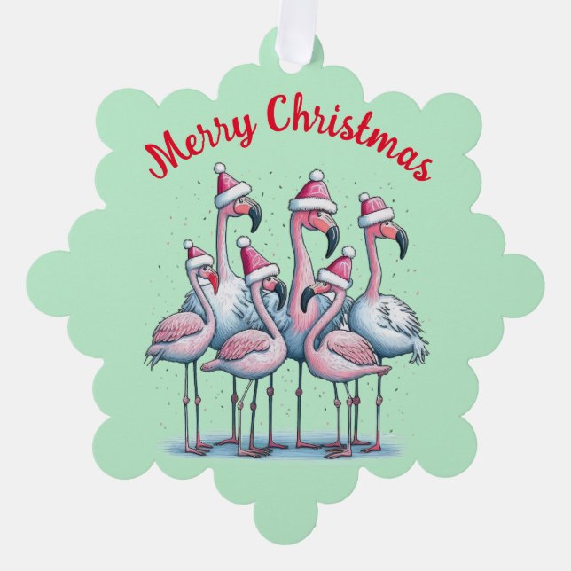 Personalize Christmas Card Ornament (Front)