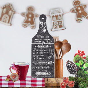Personalize Christmas Family Recipes Decorative Cutting Board
