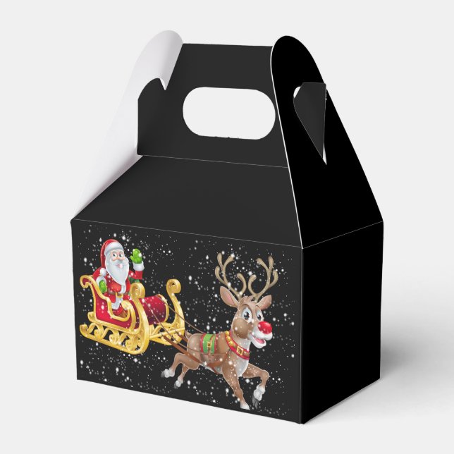 Personalize Christmas  Favor Boxes (Front Side)