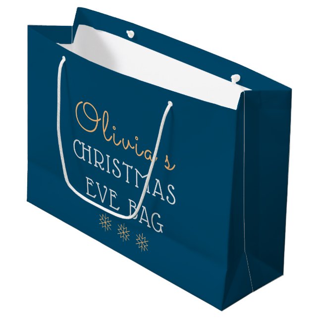 Personalize Christmas Gift Bag with Name (Front Angled)
