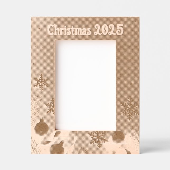 Personalize Christmas Laser Etched Picture Frame (Front)