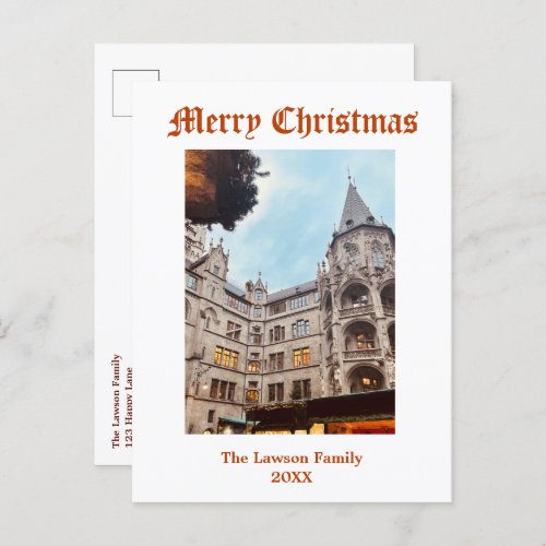 Personalize Christmas Market Munich Germany Postcard