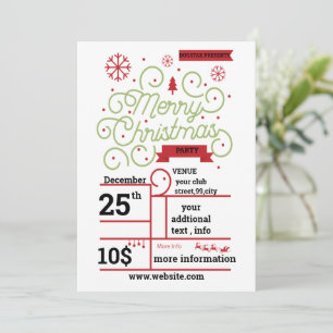 Personalize Christmas Music Party Invitation