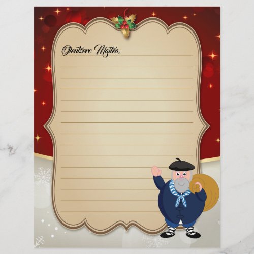 Personalize Christmas Olentzero Navidad carta