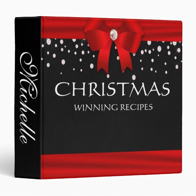 Personalize Christmas Recipes 3 Ring Binder (Front/Spine)