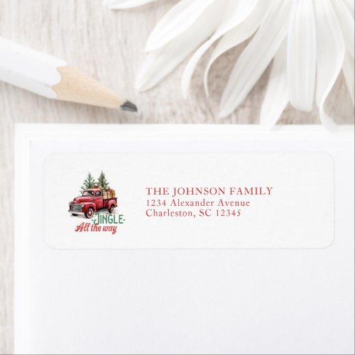 Personalize Christmas Return Address Labels