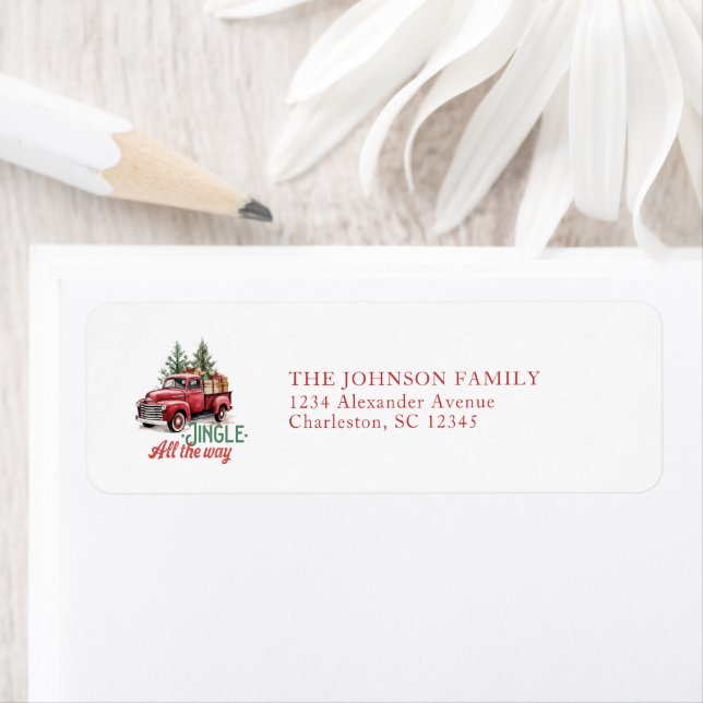 Personalize Christmas Return Address Labels (Insitu)