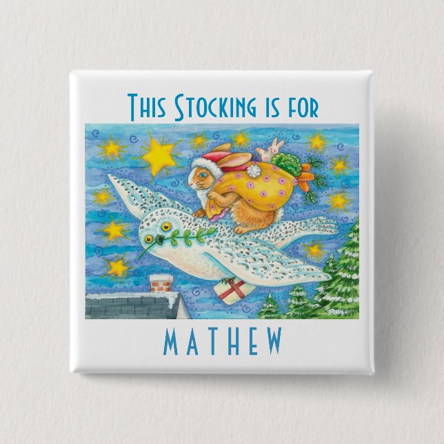 Personalize Christmas Stocking Buttons (Front)
