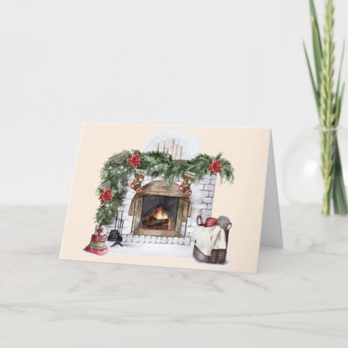 Personalize Christmas Stockings To Grandchildren Holiday Card
