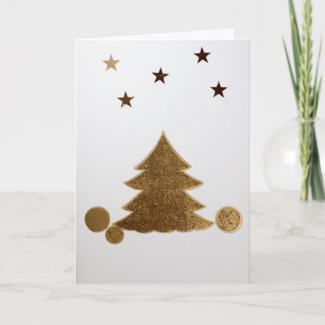 Personalize Christmas tree, ornaments Holiday Card (Front)