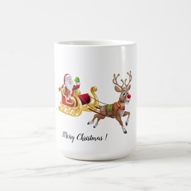 Personalize Christmas  Two-Tone Coffee Mug (Center)