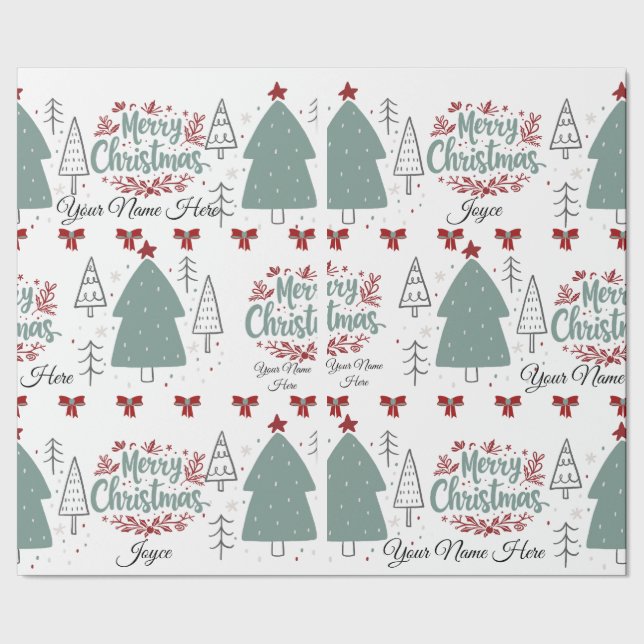 Personalize Christmas Wrapping Paper, Paper (Seam)