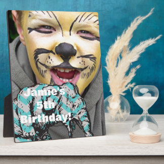 Personalize Circus Elephant Birthday Party Display Plaque