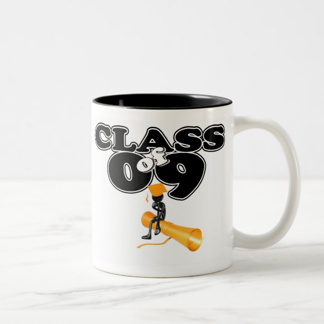 PERSONALIZE CLASS OF 09 GRAD Two-Tone COFFEE MUG (Right)