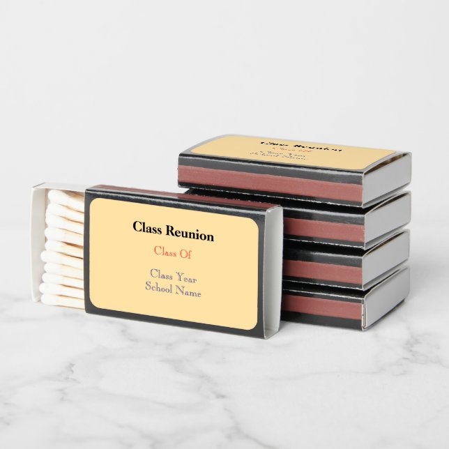 Personalize Class Reunion  Matchboxes (Stacked)