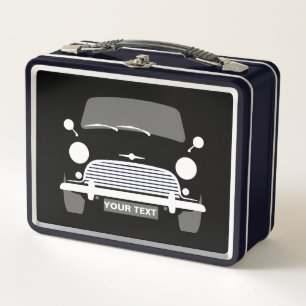 Personalize CLASSIC BRITISH MINI CAR & UNION JACK  Metal Lunch Box