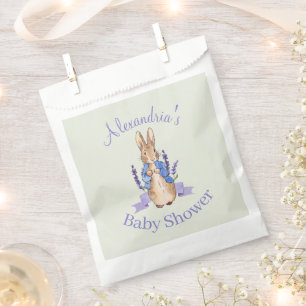 Personalize Classic Bunny Rabbit Baby shower Favor Bag