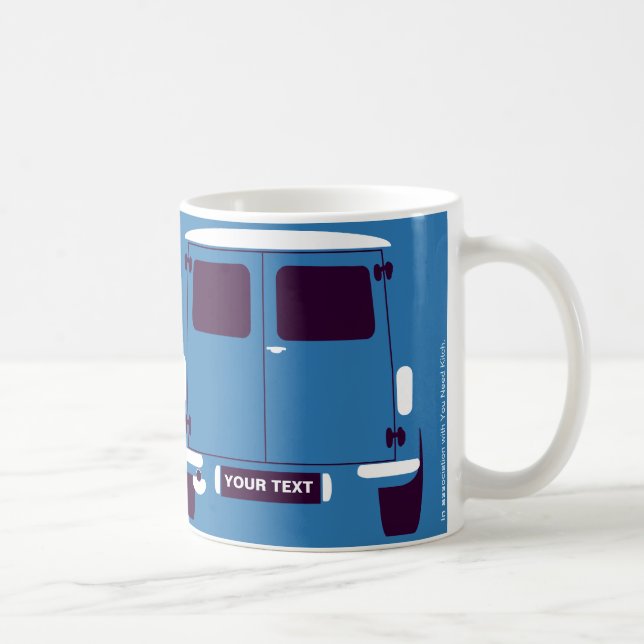 Personalize Classic Mini Van minimalist art mug (Right)