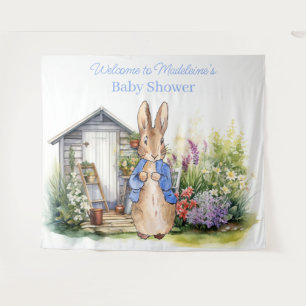 Personalize Classic rabbit baby shower Tapestry
