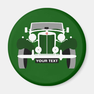 Personalize Classic Vintage MG TD Sports Car Magnet