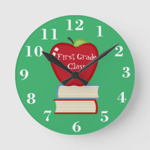 Personalize Classroom Round Clock