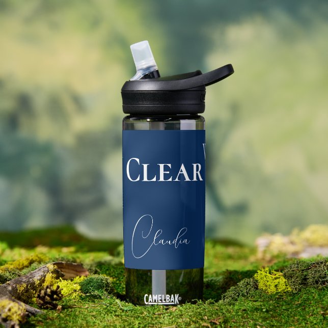 Personalize Clear Cool Water and Beautiful Blue Bottle (Outdoor)