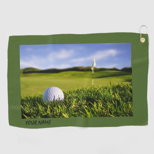Personalize Clip - On Soft Golf Towel (Horizontal)