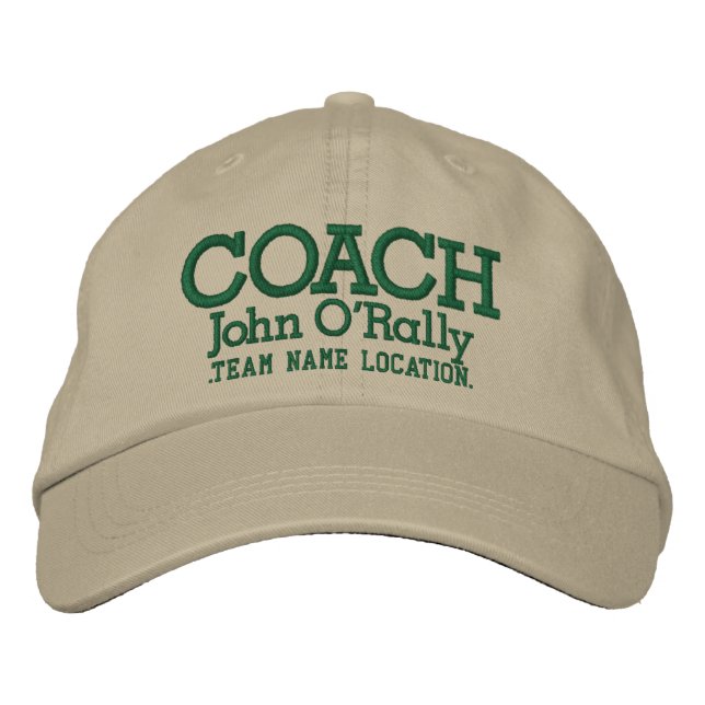 Personalize Coach Cap Your Name Your Game (Front)