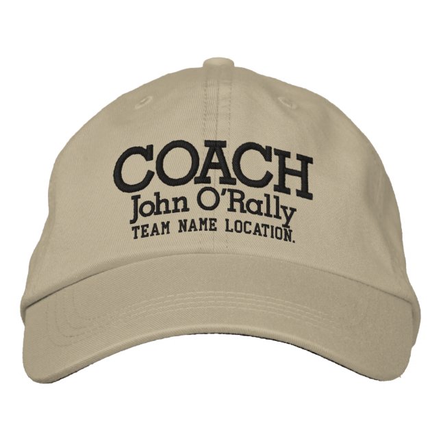 Personalize Coach Cap Your Name Your Game (Front)