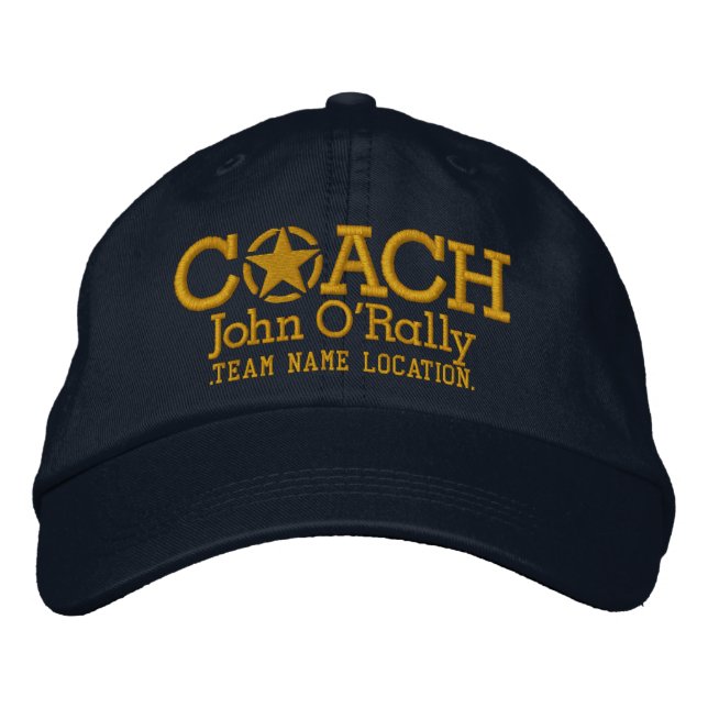 Personalize Coach Star Hat Your Name Your Game! (Front)