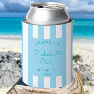 Personalize Coastal Beach Bachelorette Party Favor Can Cooler