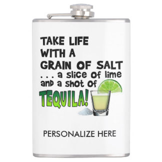 PERSONALIZE COCKTAIL FLASK - LIME, SALT, TEQUILA!