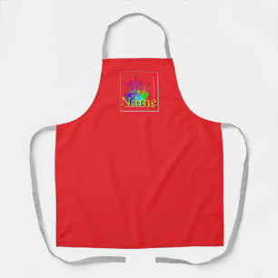 Personalize Coffee Pot Red Apron