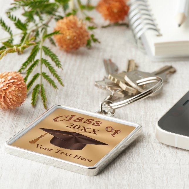 PERSONALIZE College Graduation Gifts for Boyfriend Keychain (Side)