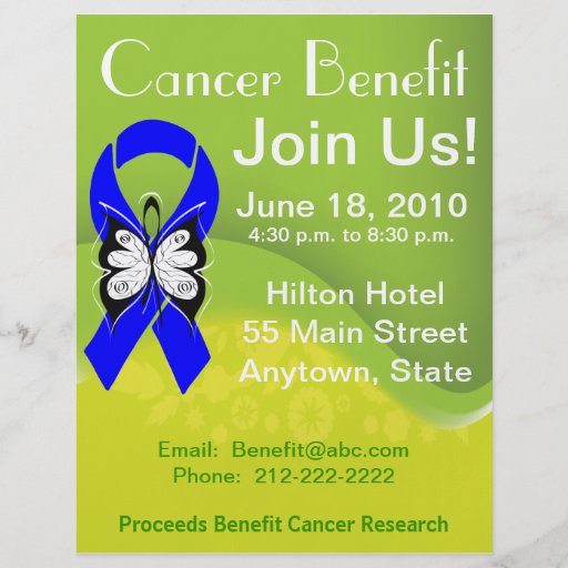 Personalize Colon Cancer Fundraising Benefit Flyer | Zazzle