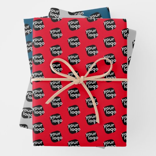 Personalize Color Your Logo Here Product Packaging Wrapping Paper Sheets