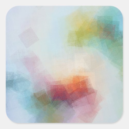 Personalize Colorful Abstract Art Trendy Modern Square Sticker