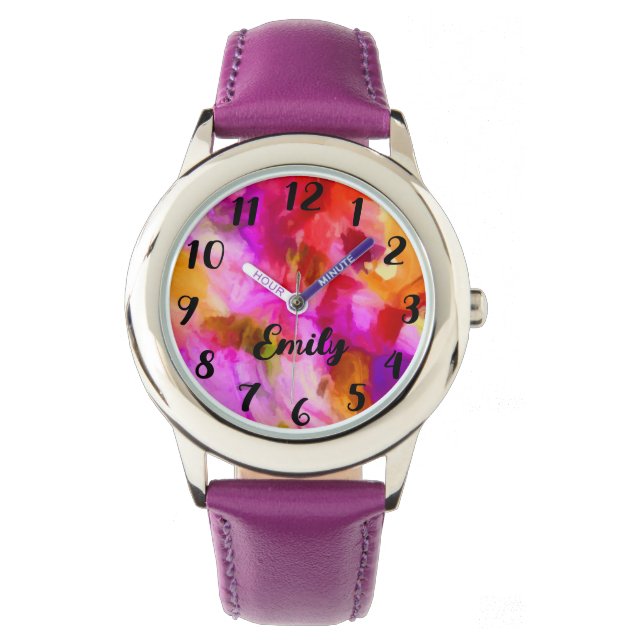 Personalize Colorful Girls eWatch Watch (Front)