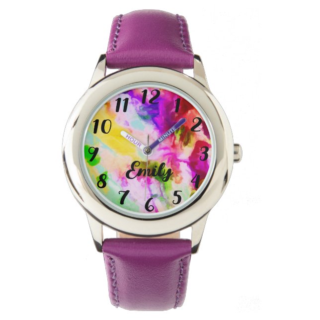 Personalize Colorful Girls eWatch Watch (Front)