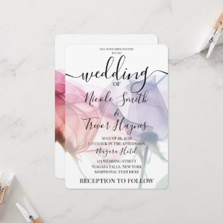 Personalize: Colorized X-Ray Flowers Wedding Invitation